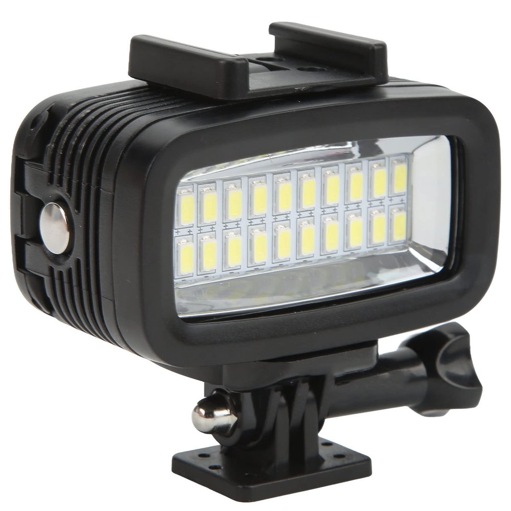 Tbest Underwater LED Light IPX8 40m Deep Dive 700LM High Brightness Flicker Lighting for OSMO Action OneX2 ABS Metal 247g (Black)