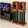 33in Speaker Stands Pair, Floor Speaker Stands for Surround,Universal Speaker Stand,Holds 110lbs,Large Heavy Duty Satellite/Bookshelf Stands for Home Theater/Studio/Living Room (Brown, 33in) view 1