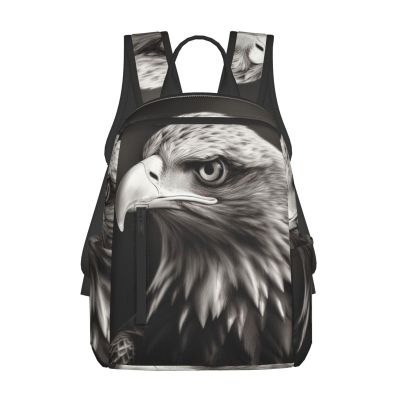 DWVTSLH Eagle black and white Backpack Gift for Men Women Casual Daypack Lightweight Work Bag College Computer Bag