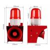 LED Industrial Siren Alarm, 120dB Waterproof Warning Security Strobe Light, for School Factory Home Farm, Adjustable Volume view 2
