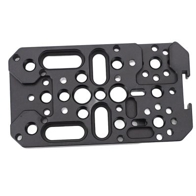 Aramox Camera Cheese Plate Aluminum Alloy Multipurpose Convenient Plate with 1/4 3/8 Inch Threads Cold Shoe Mount for Tripod Users