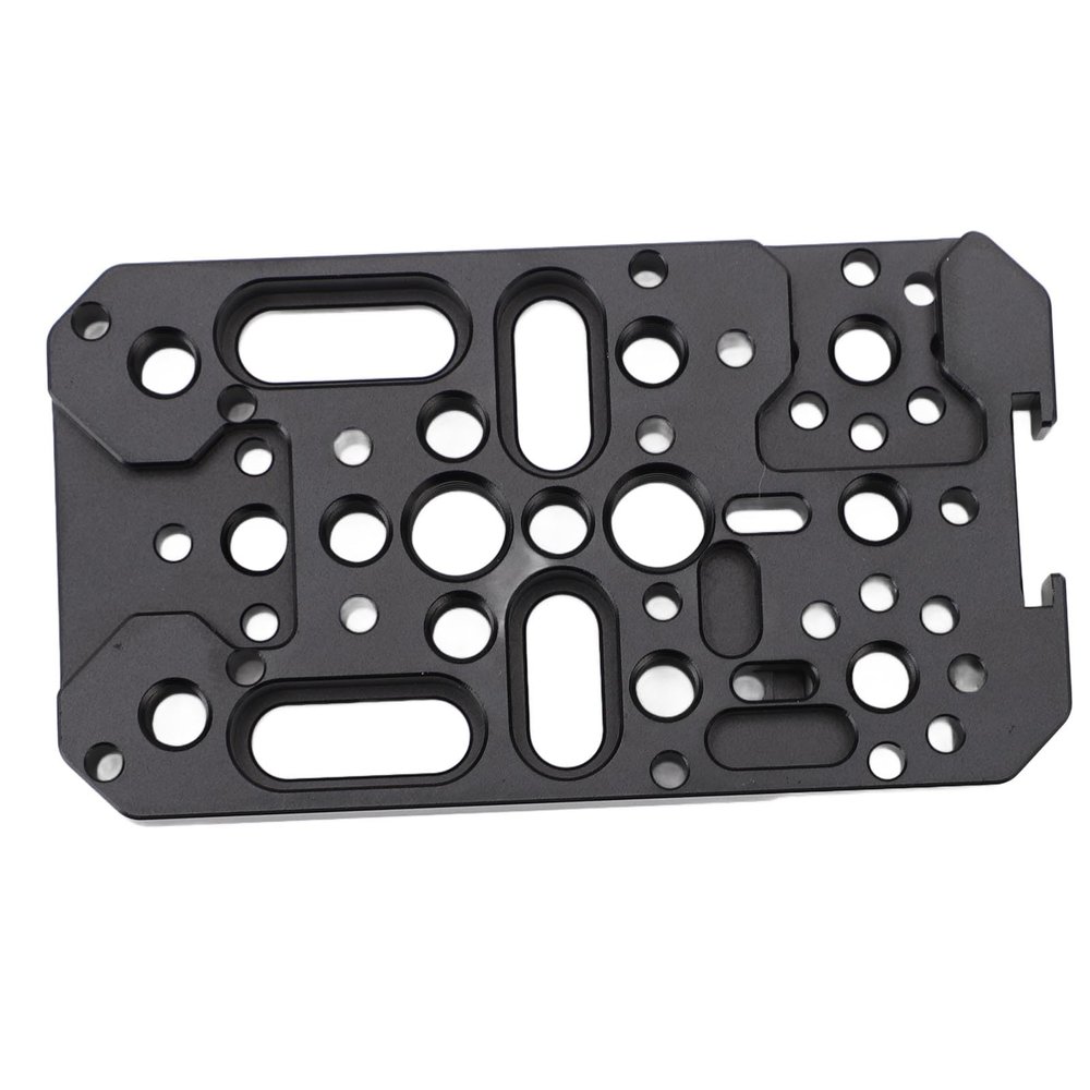 Aramox Camera Cheese Plate Aluminum Alloy Multipurpose Convenient Plate with 1/4 3/8 Inch Threads Cold Shoe Mount for Tripod Users