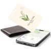 Wallet Tracker Card (iOS Only), Rechargeable Smart Card Wallet Tracker for Apple, Bluetooth Tracking and Phone Finder, 0.06in Slim,Item Locator for Keys, Bags, Passport (May Flowers) view 1
