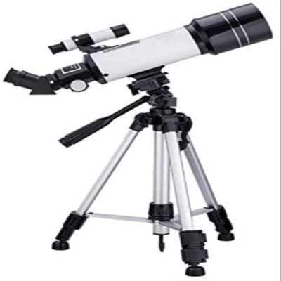 Telescope, 70MM Refraction Astronomical HD Coated Glass Optical Lens, Portable Tripod for Beginners Outdoor Travel Viewing,White,for Indoor/Outdoor