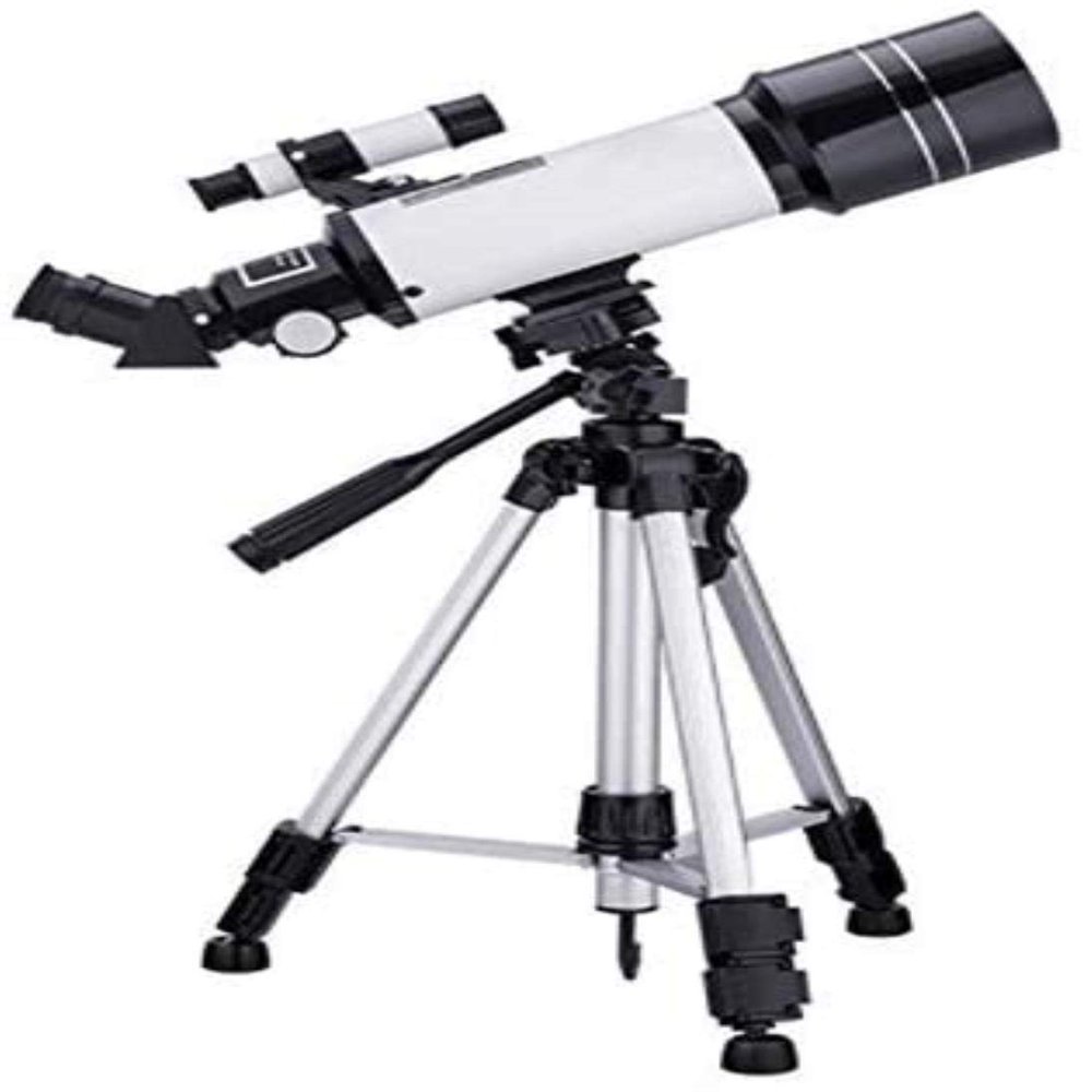Telescope, 70MM Refraction Astronomical HD Coated Glass Optical Lens, Portable Tripod for Beginners Outdoor Travel Viewing,White,for Indoor/Outdoor