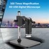 Professional Handheld USB Digital Microscope 500X 2MP Electronic Endoscope Adjustable 8 LED Magnifier Camera with Stand (D 1000X) view 2