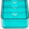 Pilipane Cable Organizer Box Multiple Compartments Remote Control Charger Cord Storage Box for Home Desktop Office Plastic 26x9.5x4.5cm (Transparent Green) view 3