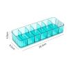 Pilipane Cable Organizer Box Multiple Compartments Remote Control Charger Cord Storage Box for Home Desktop Office Plastic 26x9.5x4.5cm (Transparent Green) view 4