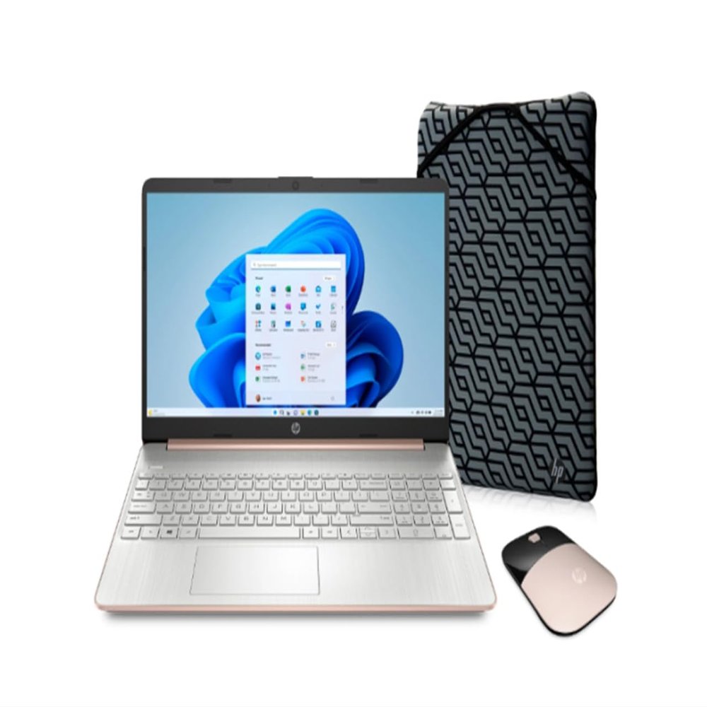 HP 15.6" HD Laptop | AMD Athlon N3050 Processor| AMD Radeon Graphics| Mouse | Sleeve | Microsoft 365 | 16GB RAM | 512GB SSD |Windows 10 S |