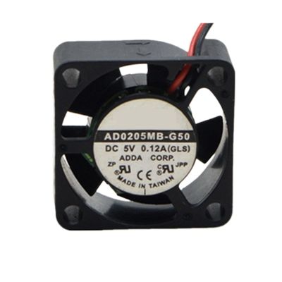 for AD0205MB-G50 5V 0.12A 95000RPM 2 Wires 2cm 2510 25x25x10mm Double Ball Bearing Cooling Fan
