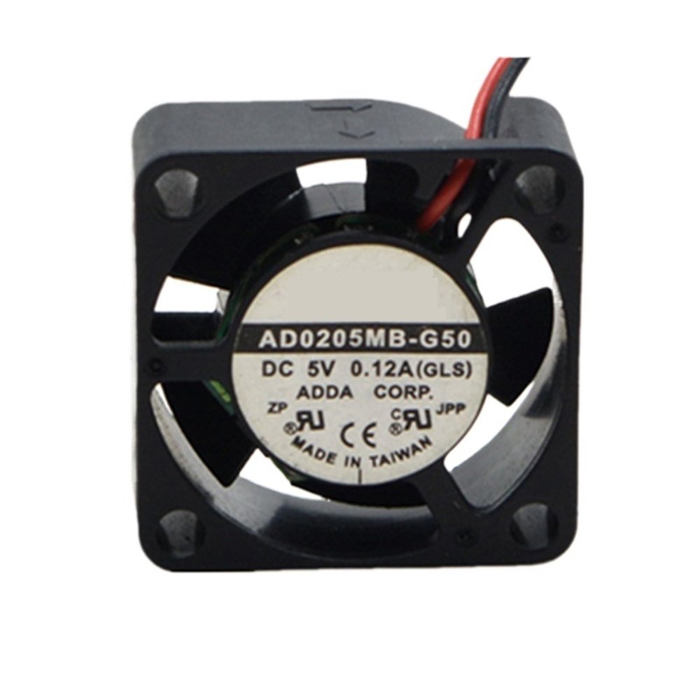 for AD0205MB-G50 5V 0.12A 95000RPM 2 Wires 2cm 2510 25x25x10mm Double Ball Bearing Cooling Fan