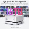 BEELINK EX Mate Mini-A 80Gbps Mac mini M4 Dock & Stand, Dual PCIex2 SSD Slot, Max 16TB Expansion, PD3.0 Port, SD4.0 Card Reader, 2.5G LAN, 2*USB-A 5Gbps for Laptops/Desktop PC/Mini PC view 4