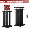 17in Heavy Duty Speaker Stands Pair up to 110lbs, Vibration-Absorbing MDF Design Surround Sound Stand for Home Theater Studio, Holds Bookshelf & Satellite Speaker Large Speaker (Black, 17inch) view 2