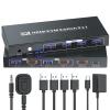 HDMI KVM Switch 1 Monitor 2 Computers, 8K60Hz 4K120Hz USB 3.0 2 Port HDMI KVM Switch for 2 PC Management Via 1 Set of Keyboard Mouse and 1 Monitor view 1