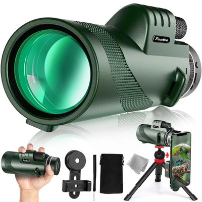 40x60 HD Monocular Telescope for Adults with Smartphone Adapter Tripod Hand Strap, Hand-held Monocular for Adults with BAK4 Prism&FMC Lens for Birdwatching Hiking Concert Travelling