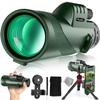 40x60 HD Monocular Telescope for Adults with Smartphone Adapter Tripod Hand Strap, Hand-held Monocular for Adults with BAK4 Prism&FMC Lens for Birdwatching Hiking Concert Travelling view 1