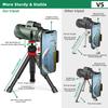 40x60 HD Monocular Telescope for Adults with Smartphone Adapter Tripod Hand Strap, Hand-held Monocular for Adults with BAK4 Prism&FMC Lens for Birdwatching Hiking Concert Travelling view 2