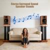 25in Speaker Stands Pair, Floor Speaker Stands for Surround,Universal Speaker Stand,Holds 110lbs,Large Heavy Duty Satellite/Bookshelf Stands for Home Theater/Studio/Living Room (Brown, 25in) view 3