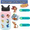 100pcs Cartoon Disney Mix Stickers for Kids, Cute Character Waterproof Vinyl Decal for Adult Teen Boy Girl Water Bottle Laptop Phone Skateboard Guitar Notebook Computer Luggage view 2
