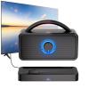 VigorKeeper 5.8 GHz Wireless TV Speakers for Hard of Hearing Seniors, Portable TV Speaker Amplifies TV Sound, 0ms Audio-Video Sync, 20Hrs+ Playback, HDMI(ARC)/AUX/RCA/Coax/Opt, All Cables Included view 1