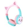 JBUNION Cat Ear Kids Headphones, Bluetooth Wireless Headphones for Kids, 85dBA Volume Limited, FunShare, Girls Toddlers Children Headset for School/Learning/iPad/Travel view 1