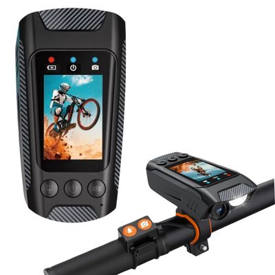 Velytycheon 3 in 1 Rechargeable Bike Camera - 4K EIS Bicycle Video Recorder with Mount,Vlogging Cameras with Bike Light & Electric Horn for Mountain, E-Bike, Road Bike