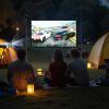 Portable Outdoor Projection Screen, 16:9 HD 4K Foldable Washable Movie Screen with Extended V Buckle, 160 Viewing Angle(84inch) view 3