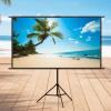 Indoor Outdoor Projector Screen with Stand, 16:9 Portable Cinema Screen with Height Adjustable, Iron Frame, Wall Mount or Floor-Standing(84inch/186x105cm) view 2