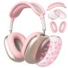 CozyNestCY Cute Pink Bow Turtle Clear Case for Airpods Max Headphones Kawaii Sea Print Soft TPU Ear Cups Cover Anti-Scratch Silicone Ear Pad Protective Case Girl Headband Cover for Apple Airpods Max view 1