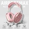 CozyNestCY Cute Pink Bow Turtle Clear Case for Airpods Max Headphones Kawaii Sea Print Soft TPU Ear Cups Cover Anti-Scratch Silicone Ear Pad Protective Case Girl Headband Cover for Apple Airpods Max view 2