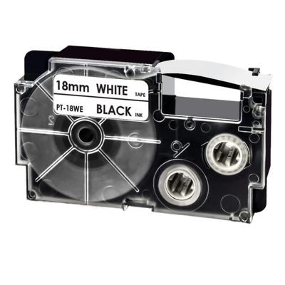 1PK Mixed Color XR-18WE XR-18RD XR-18X XR-18YW XR-18GN 3/4" 18mm Label Tape Works with KL-120 KL-HD1-IH KL-750 KL-780 Compatible Label Maker(Black on White)