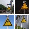 Solar-Yellow Triangle Danger Warning Signs 27.5 Inches Rust-Free Aluminum Street Sign Warning Reflective Easy To Install view 3