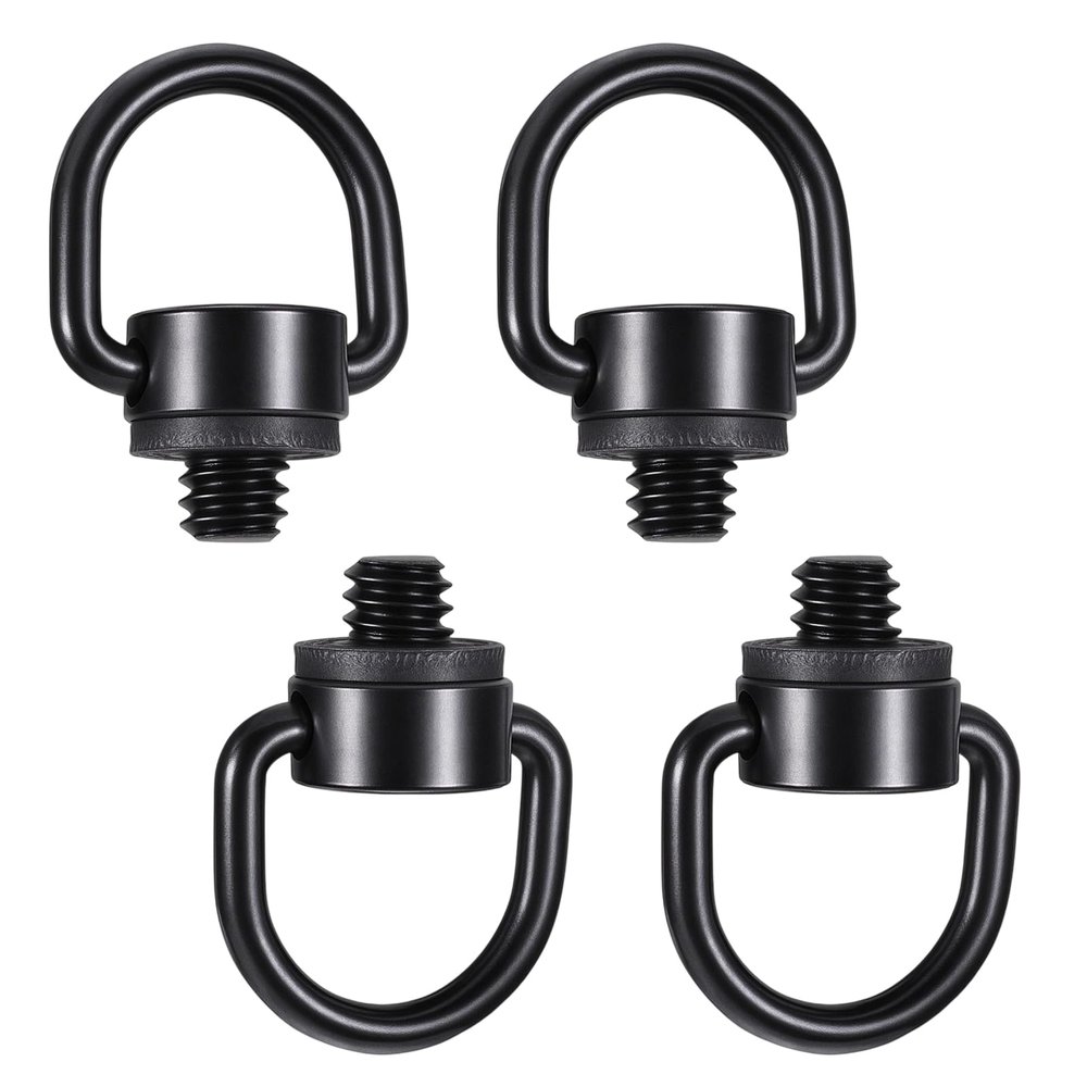 4pcs Stainless Steel D Ring Screw, Camera D Ring Screws Hinged Holder,1/4"-20 Thread, Fixing Screw Camera for Tripod DSLR Cameras, Selfie Sticks, Gimbals, Black