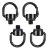 4pcs Stainless Steel D Ring Screw, Camera D Ring Screws Hinged Holder,1/4"-20 Thread, Fixing Screw Camera for Tripod DSLR Cameras, Selfie Sticks, Gimbals, Black view 1