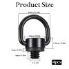 4pcs Stainless Steel D Ring Screw, Camera D Ring Screws Hinged Holder,1/4"-20 Thread, Fixing Screw Camera for Tripod DSLR Cameras, Selfie Sticks, Gimbals, Black view 2