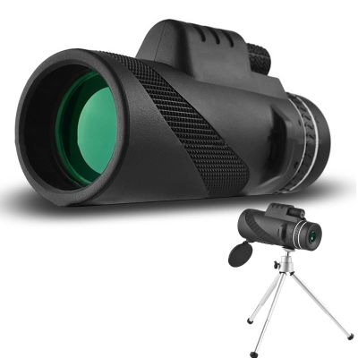 10x42 for Adults Kids, HD Compact High Power Waterproof Monocular Scope with Smartphone Holder Tripod for Bird Watching Hunting Hiking Travel Camping
