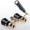 , 3x25 Brass Coated Lens Binocular Telescope Opera Theater Glasses with Retractable Handle for Watching Women Girls Gifts, White view 3