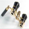 , 3x25 Brass Coated Lens Binocular Telescope Opera Theater Glasses with Retractable Handle for Watching Women Girls Gifts, White view 4