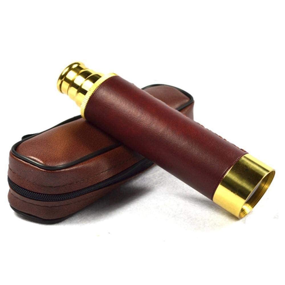 Telescope 25x30 Vintage Vintage Style Large Eyepiece Astronomical Telescopic Spyglass with Leather Bag Packed Needed