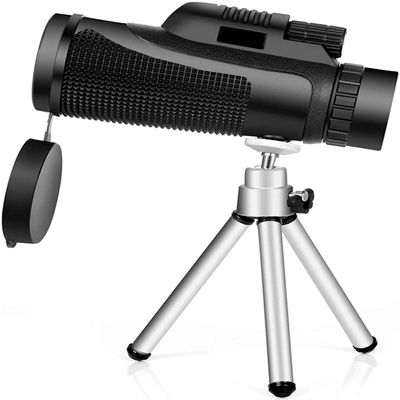 , 12x42 High Power Prism Monocular HD Dual Focus Scope Portable Waterproof Fogproof with Smartphone Holder & Tripod for Bird Watching Hunting Camping