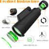 10x42 with Smartphone Holder Tripod for Adults Kids, HD Compact Compact Waterproof Monocular Scope with Clear for Bird Watching Hunting Hiking Travel Camping view 2