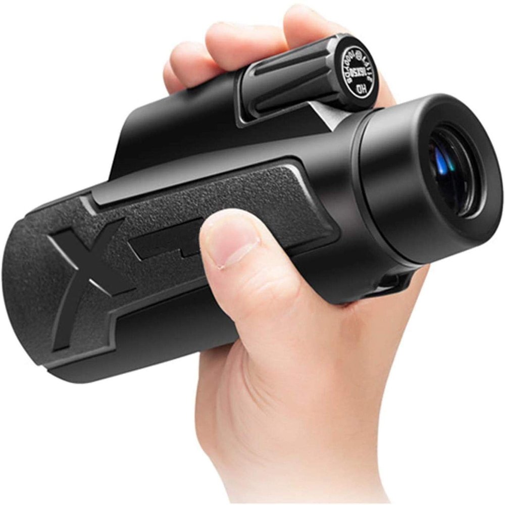 , 12x50, High Power HD BAK4 Prism Lens Monocular Compact Life Waterproof Monocular with Smartphone Adapter for Adult Bird Watching Outdoor Travel
