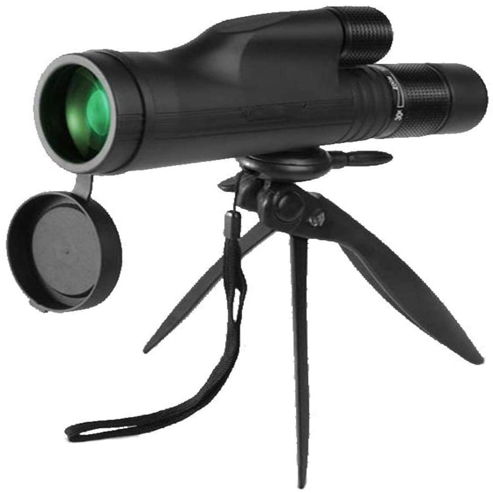 , 10-30x50, Portable Zoom Monocular Compact Telescope BAK4 Prism Lens Monoculars with Tripod for Adult Bird Watching Outdoor Travel Sightseeing