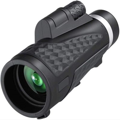 , 10x50, Portable High Power Monocular Compact BAK4 Prism Lens Monocular with Smartphone Adapter for Adult Bird Watching Outdoor Travel