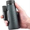, 10x42, High Power Monocular Compact Portable BAK4 Prism Lens Monocular with Smartphone Adapter and Tripod for Adult Bird Watching Outdoor Travel view 2