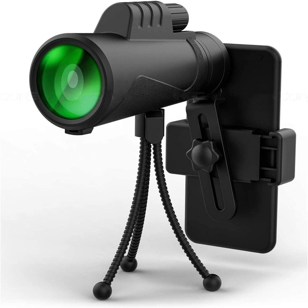 , 10x42, High Power BAK4 Prism Lens Monocular Compact with Smartphone Adapter and Tripod Life Waterproof Monocular for Adult Bird Watching Outdoor
