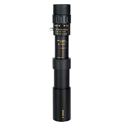 , 10-30x25 Travel Binoculars HD Flexible Focus High Power Mini Monocular Zoom Telescope for Camping, Beige