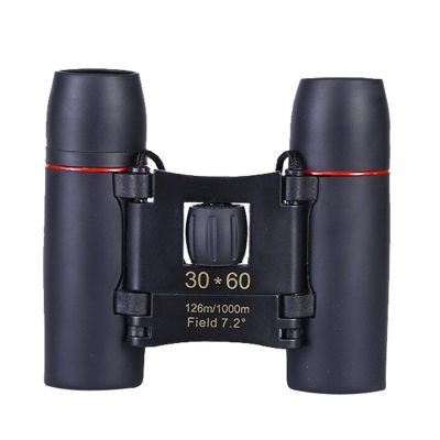 , 30X60 Mini HD Optical Binoculars Telescope Zoom Outdoor Travel Folding Telescope Black
