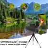 12X50 HD, Night Vision LED Red Waterproof + Smartphone Holder & Tripod, for Mobile Phone Bird Watching Camping Hunting Hiking - view 4