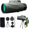 , 12 x 50 HD Waterproof with Smartphone Holder & Tripod, BAK4 Prism and FMC, for Hiking, Camping, Bird Watching view 1